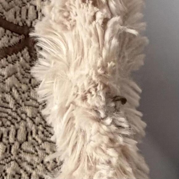 NWOT Free People Cozy Long Faux Fur/Floral Gilet Brocade Reversible Vest, size M - Picture 5 of 9